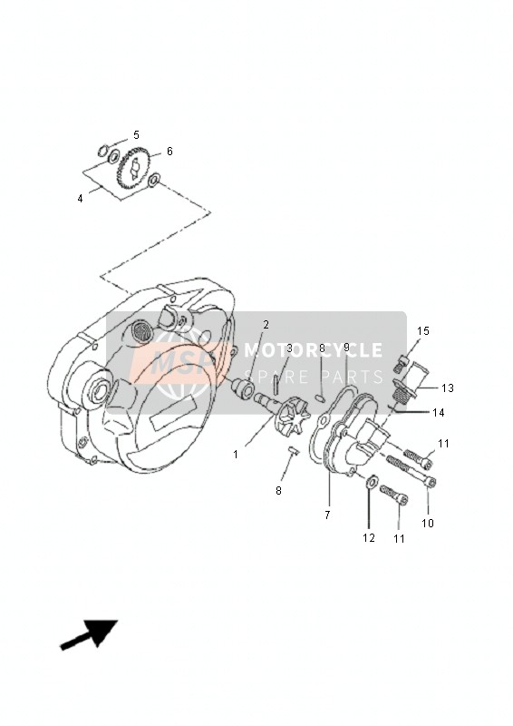 Yamaha DT50R-SM 2008 Water Pump for a 2008 Yamaha DT50R-SM